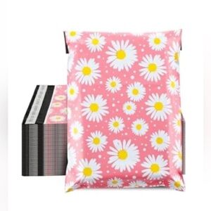 20 (12x15.5) Large Pink Daisy Print Poly Mailers Poly Bags Shipping Bags